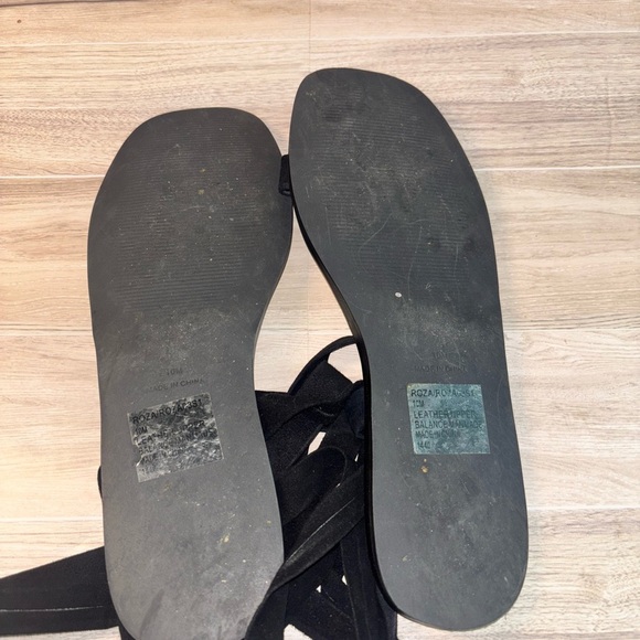 Steve Madden Roza Ankle Tie Flat Sandal with Rhinestone Accents - Picture 5 of 6